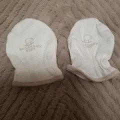 BURBERRY BABY コットン手袋 ホワイト