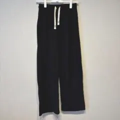 ダークエンジェル　裏起毛　コーデュロイパンツ　ストレッチ　ワイドパンツ　ブラック