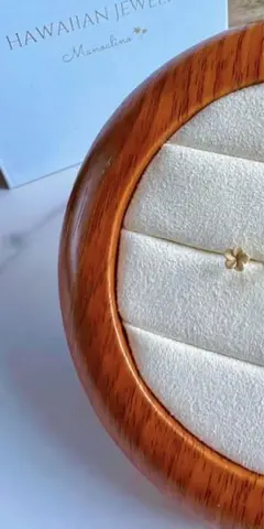 ハワイアンジュエリー　新品未使用　ミニプルメリア　片耳ピアス　マットゴールド