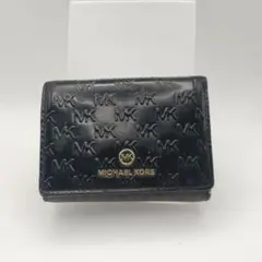 マイケルコース　折財布　財布　ウォレット　エナメル　がま口　ブラウン