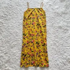 トリココムデギャルソン AD1994 ロングワンピース　キャミ 花柄　総柄　黄色