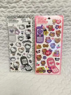 【正規品】平成はっぴーフォン　日焼けキティ、黒キティ2枚セット