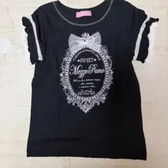 Mezzo Piano Tシャツ ブラック レース フリル メゾピアノ 140