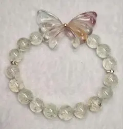 フローライト 蝶々 デザインブレスレット