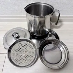 ✨ ステンレス製オイルポット 650ml メッシュフィルター付 油こし器