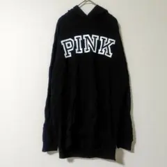 PINK 【S/P】ブラック パーカー フード付き ピンク コットン ロゴのサムネイル