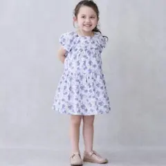 petit main ノースリーブ花柄ワンピース 110cm