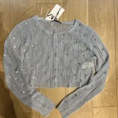 ZARA カーディガン L アイスブルー