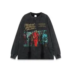 マイケル・ジャクソン Thriller ヴィンテージ加工 ロンT 長袖 M