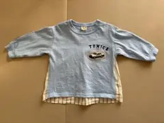 petit main TOMICA カットソー 80cm 水色　Tシャツ　ロンT