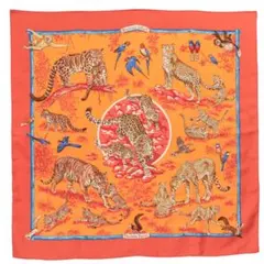 ✨極美品✨ HERMES エルメス カレ90 冬の庭 シルク100% フランス製 