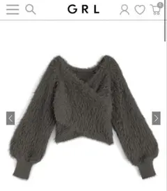 フェザーニットカシュクールトップス ［kz448］