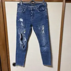 ☆ZARA MAN ダメージ加工ブルーデニム・42インチ