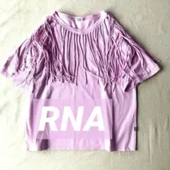 ひ*り様 RNA フリンジ 半袖 ヘビーウエイトコットンTシャツ ピンク 変形デのサムネイル