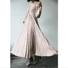 【美品】FRAY I.D / フレイ アイディー プリーツプリントワンピース