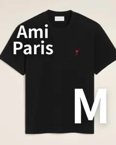 新品タグ付き】Ami Paris アミパリ Tシャツ黒 Mサイズ - メルカリ
