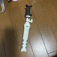 スマホ用 ミニ三脚 自撮り棒 ホワイトのサムネイル