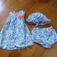 花柄ワンピースセット 6M　赤ちゃん　ワンピース　セット アメリカ
