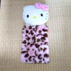 Hello Kitty トイレットペーパーホルダーカバー ピンク ヒョウ柄