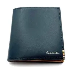 【極美品】Paul Smith ポールスミス 2つ折り財布 ダークグリーン