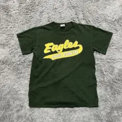 GILDAN古着TシャツEagles緑Sカレッジロゴひび割れバックプリント