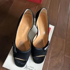 美品！銀座かねまつオープントゥパンプス23センチ