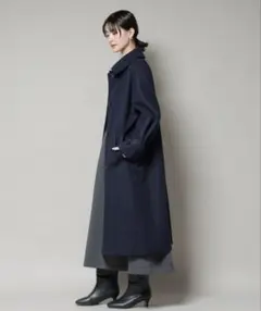 メルトンジャージーステンカラーコート