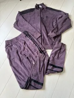 adidas originalsセットアップ　パープル　紫ベロア　　Sサイズ