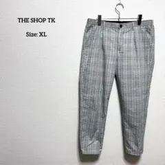 ザショップティーケー ビッグサイズ XL アンクルパンツ チェック ストレッチ