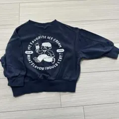 しまむら マイリトルワンダー 刺繍 スウェット アイスクリーム 110cm