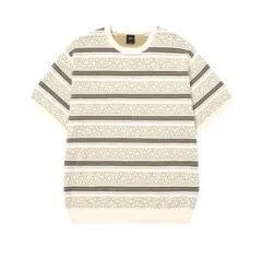 HUF Tシャツ Mサイズ クリーム色と黒のストライプのサムネイル