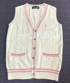 EASTBOY イーストボーイ スクールベスト 9号 前開き ベージュ ピンク