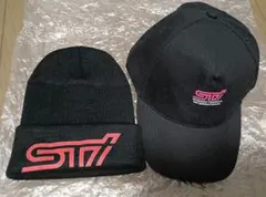 STI キャップとニット帽のセット スバル帽子