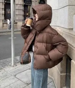 Silly【韓国ムード漂う♪ふんわり軽アウター】エアリーパファーフーディ