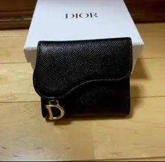Dior 黒レザー財布二つ折り