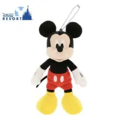 【Disney】ディズニーリゾート ミッキー ぬいぐるみバッジ キーホルダー