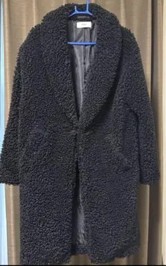 AZUL by MOUSSY ボアロングコート ブラック