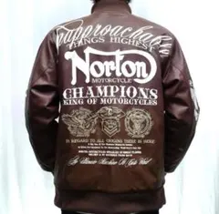 Norton MAXデザインPUジャケット メンズ 　タグ付き