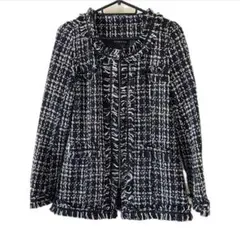 テーラードジャケット M ブラック・ホワイト