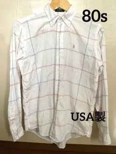 ポロ　ラルフローレン　シャツ　USA製　80s