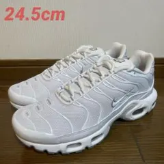 ナイキ 24.5cm エアマックス プラス カジュアルシューズ ホワイト
