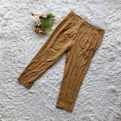 【アバハウス】 (1/S) テーパードパンツ キュプラ 異素材混入 オフィス