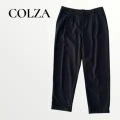 COLZA ハニーズ クロップドパンツ 仕事 通勤 ブラック 無地 【L】