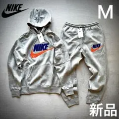 【Ｍサイズ】NIKE上下セットアップ　ロゴボア　グレー　ナイキ　新品未使用