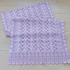 ショール レース ピンク