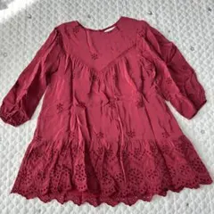 【8604】ZARA 赤ワンピース　104cm 3-4y