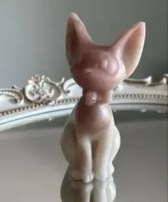 ピンクオパール ネコ ジジ カービング 可愛い♡♡