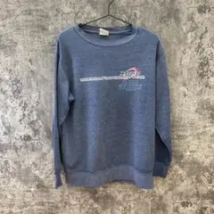 ✨PIKO✨ピコ♡スウェット♡トレーナー♡裏起毛♡ビッグプリント♡ネイビー(M)