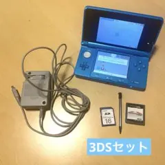 Nintendo 3DS 本体 アクアブルー ソフト2本付き - メルカリ