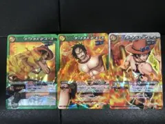 ⭐︎【絶版・希少】ワンピース　ミラバト　エース　プロモ　ミラクルレア　3枚セット